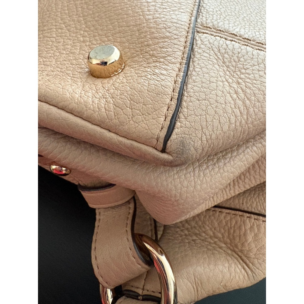 Coach Lenox Satchel F59325 Beechwood Pebble Leather Gold Hardware Handbag - Picture 14 of 16